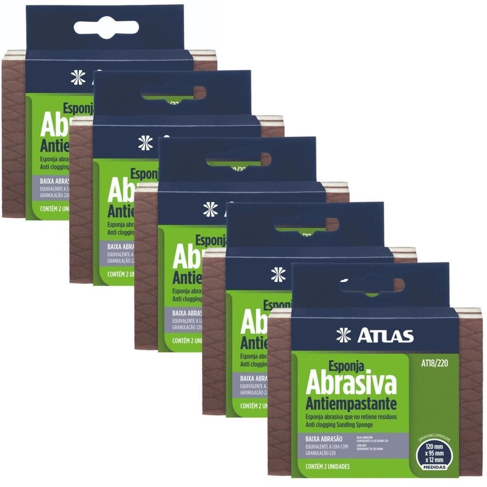 Kit 10 Esponjas Flexíveis Baixa Abrasividade Antiempastante