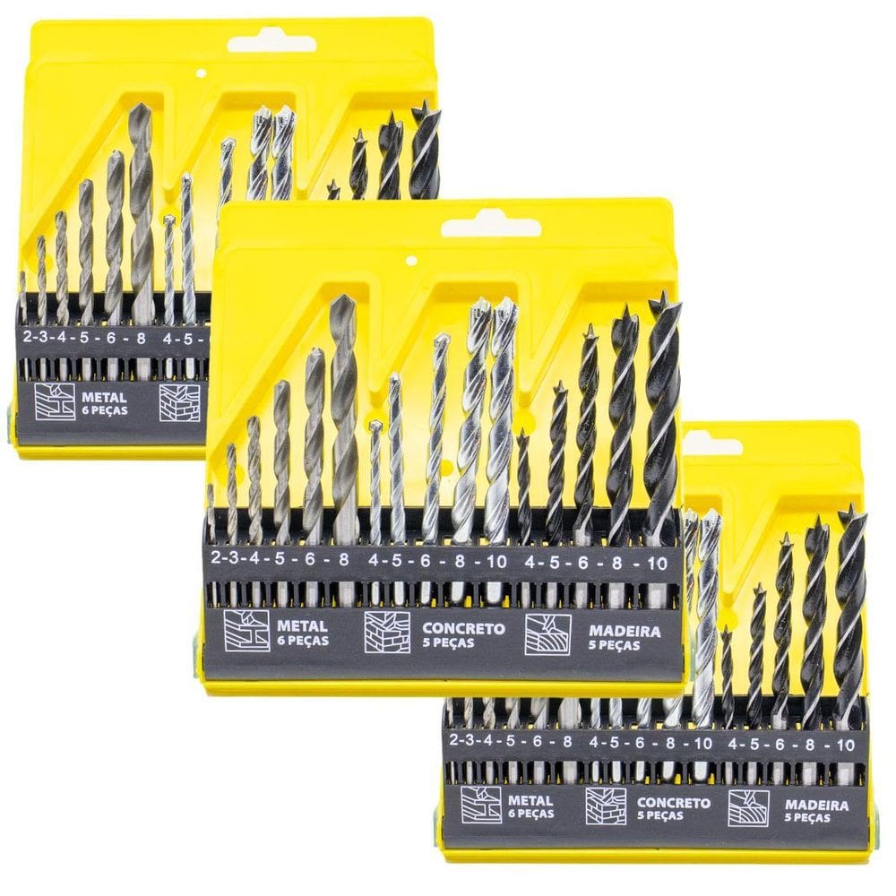 Kit Brocas Madeira/Concreto/Metal 3x4-10mm [Marca]