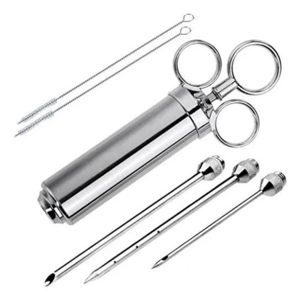 2X Injetor De Temperos Aço Inox Para Carnes Frangos Inoxidav