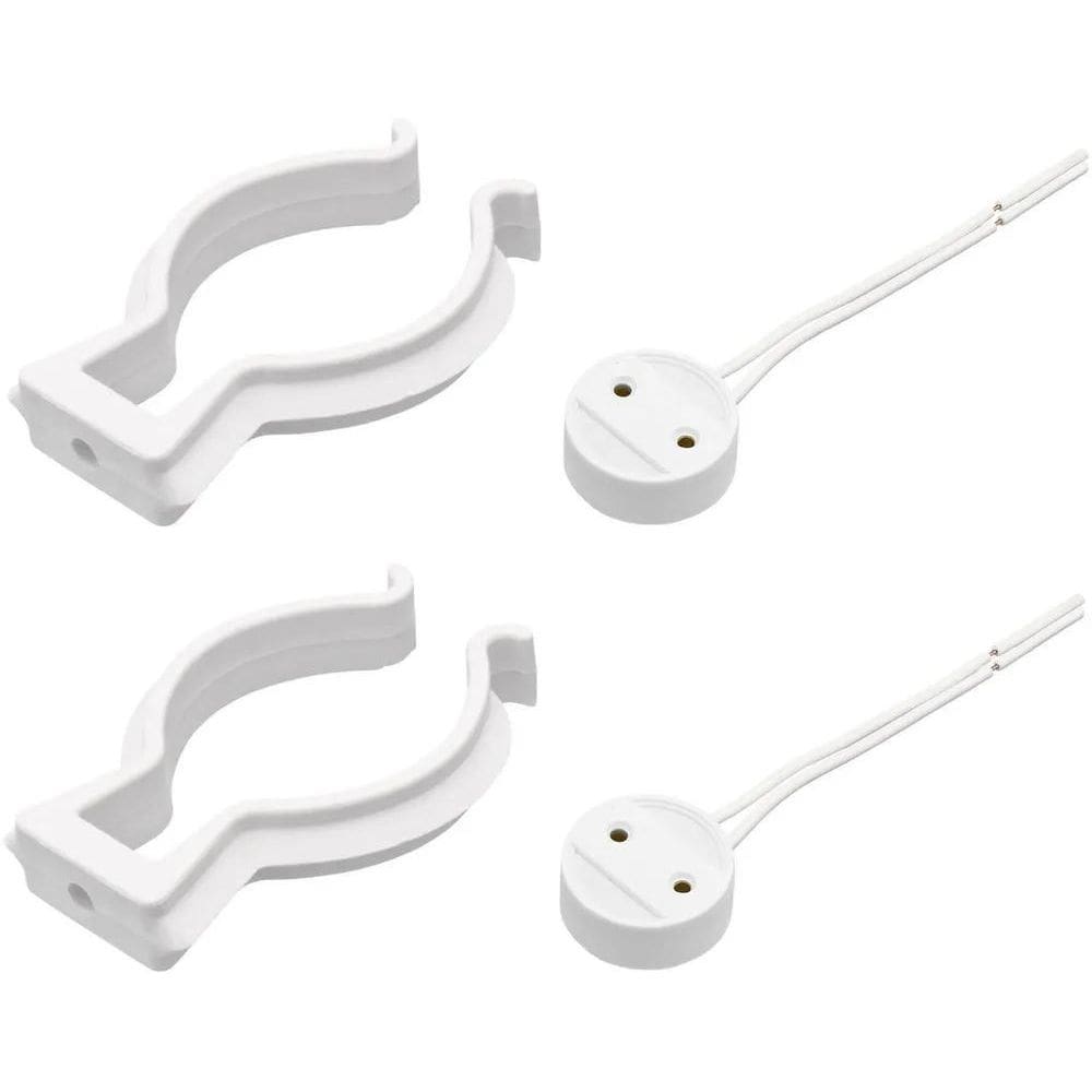 2X Kit 20 Abraçadeira Lampada T8 + 20 Soquete T8 Com Rabicho