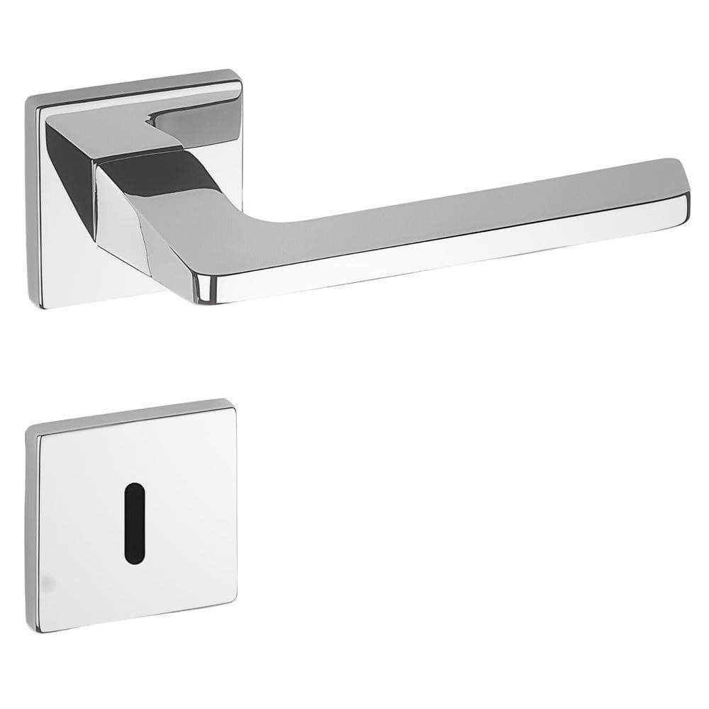 Fechadura De Porta Quadra Haga Sara 55Mm Cromada Interna - C