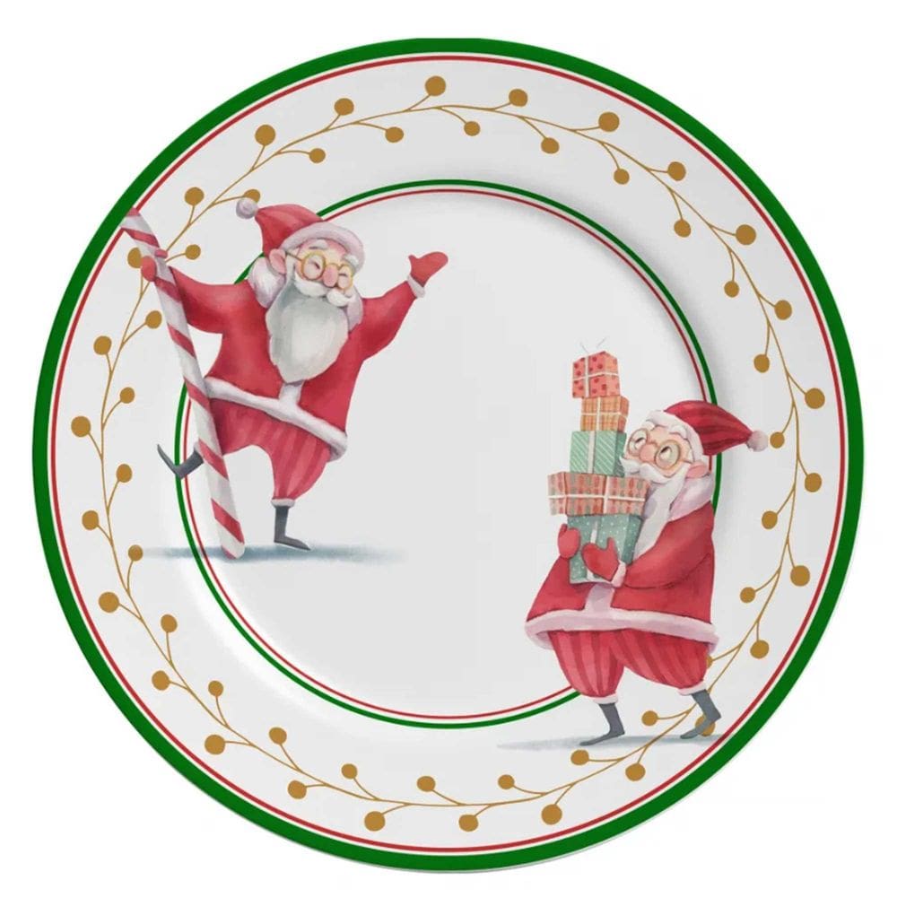 Conjunto 6 Pratos Rasos Ho Ho Ho - Alleanza