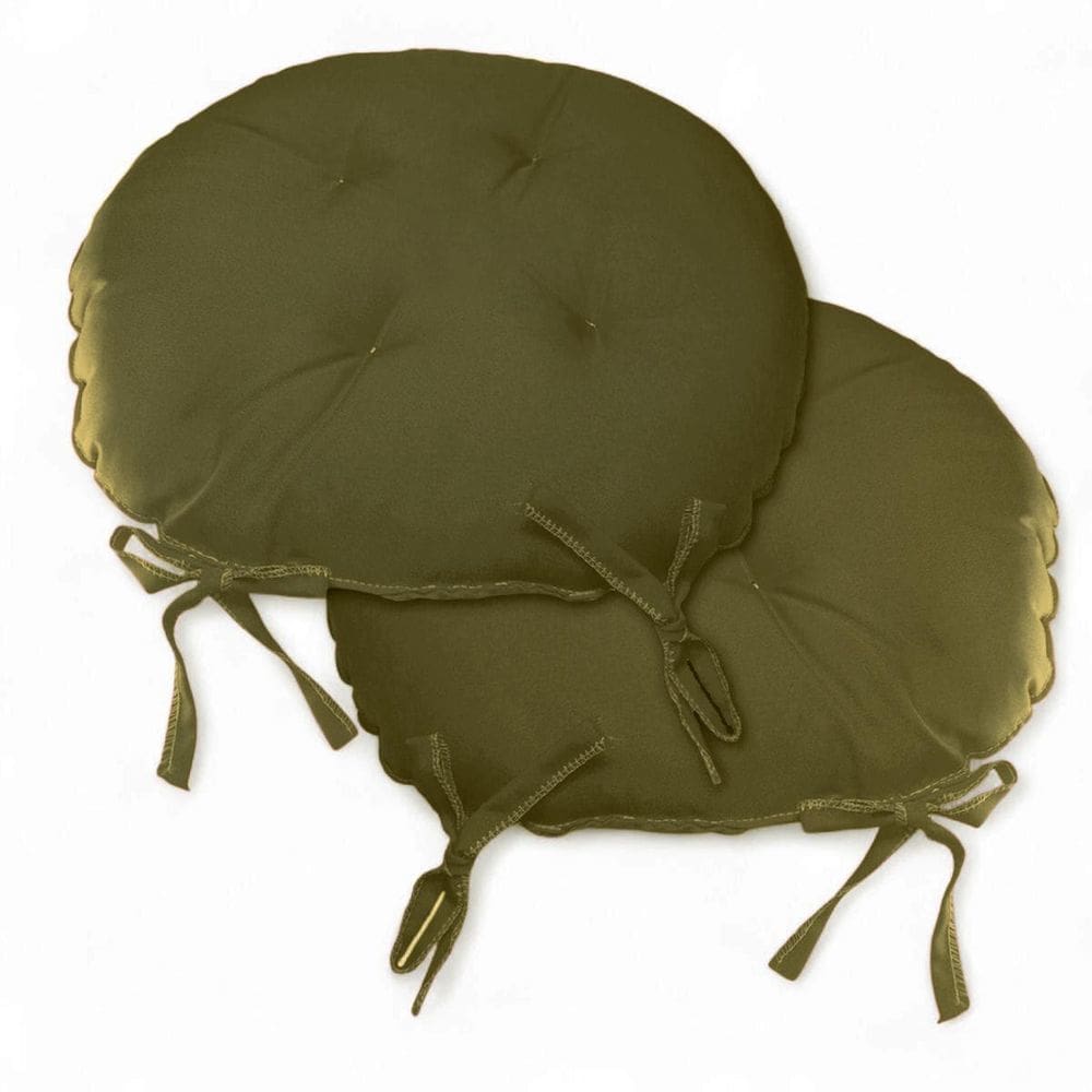 Kit 02 Almofadas Futon Redondo Assento Para Cadeira 40X40 Be