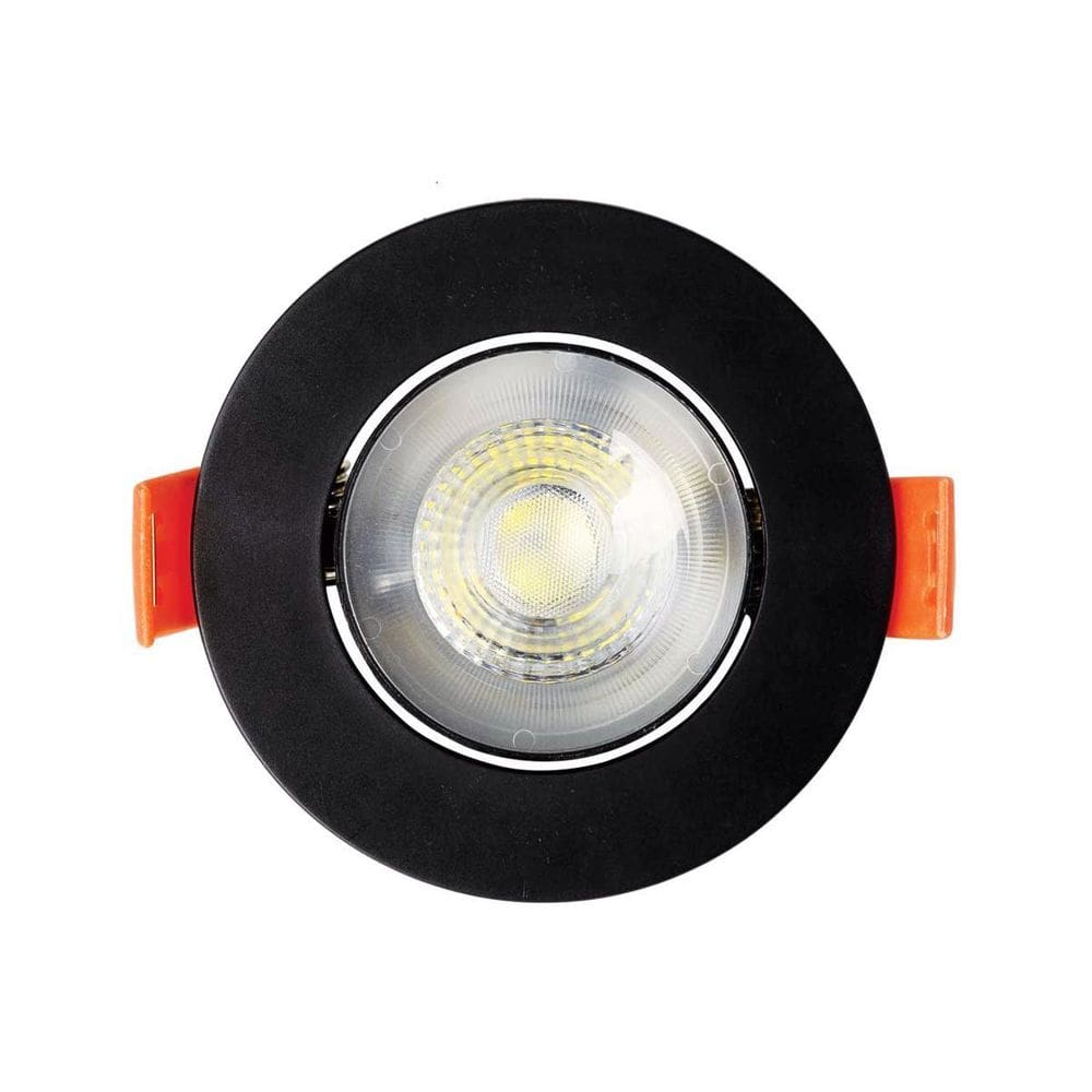 Spot Embutir Mr16 Dicroica Direcionável Redondo Preto