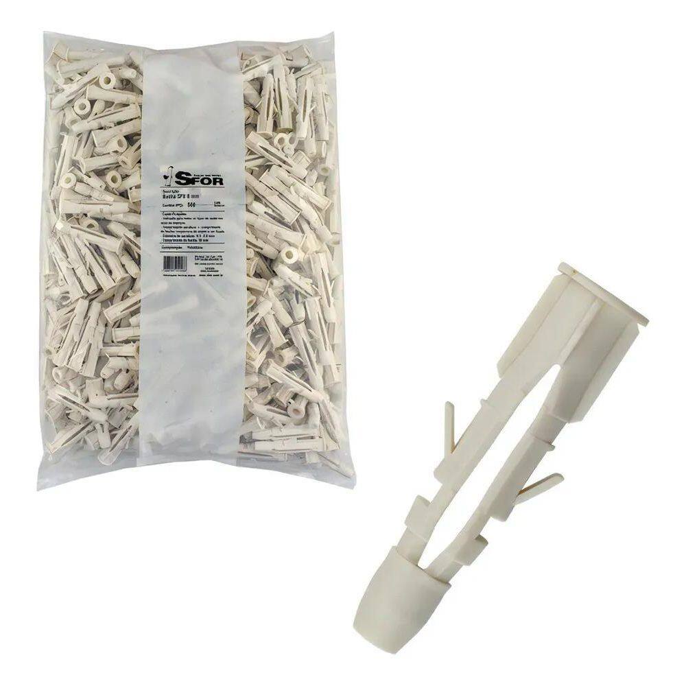 2X Bucha Sfor 8Mm Sfu Para Tijolo Oco Ou Maciço - Pct 500 Pç
