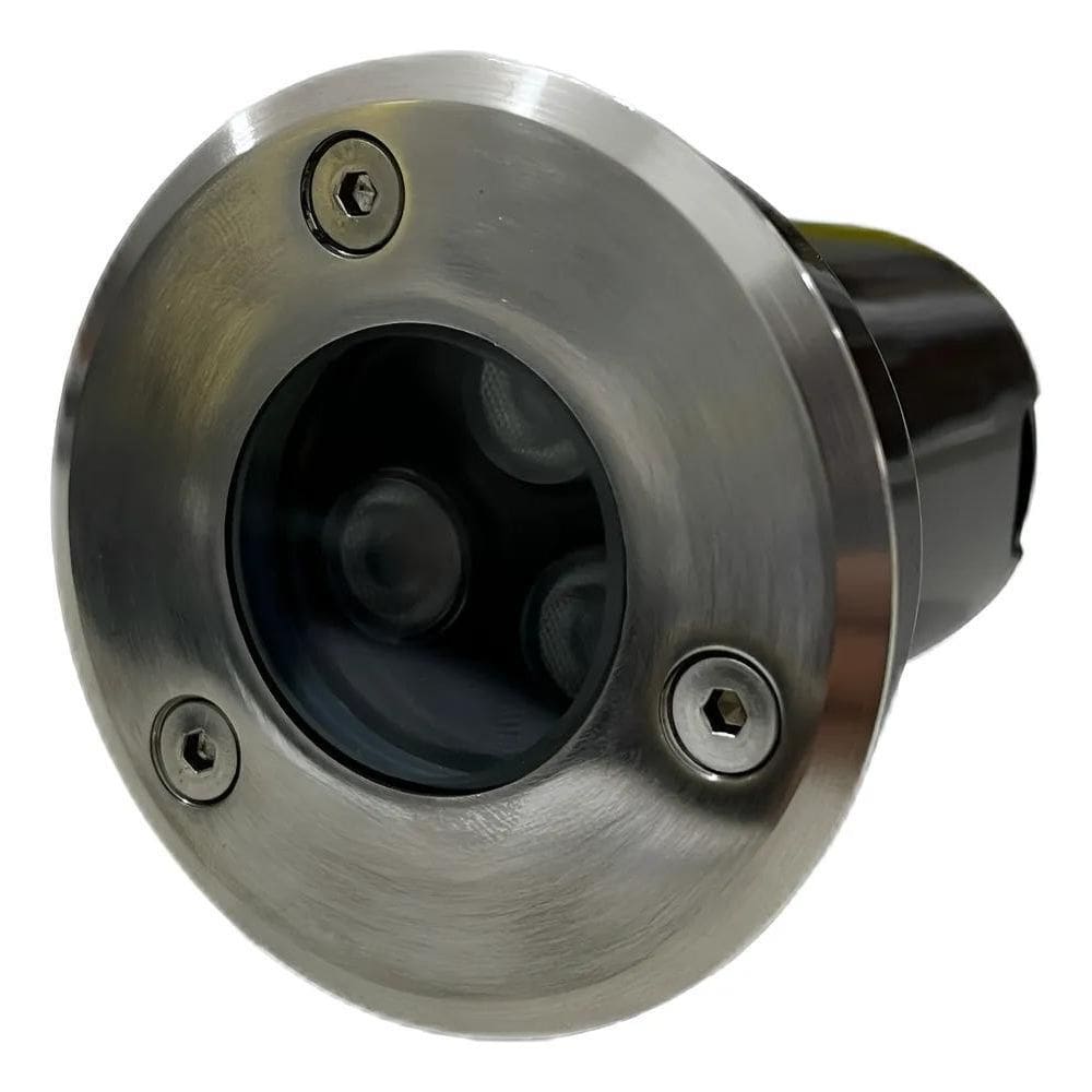 2X Balizador Led Chão Jardim 3W Blindado Solo Embutir Ip67