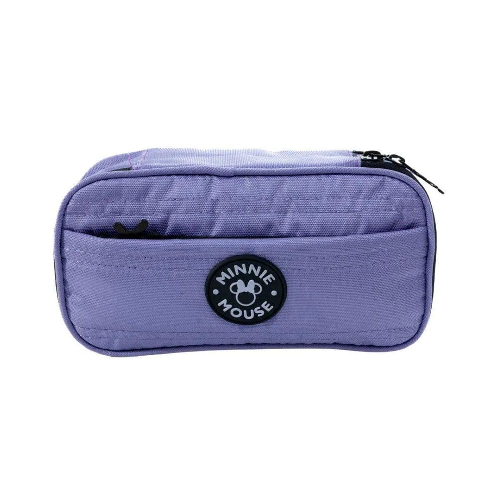 Estojo Multi Lilás Minnie Mouse Escolar Com Matelassê Xeryus