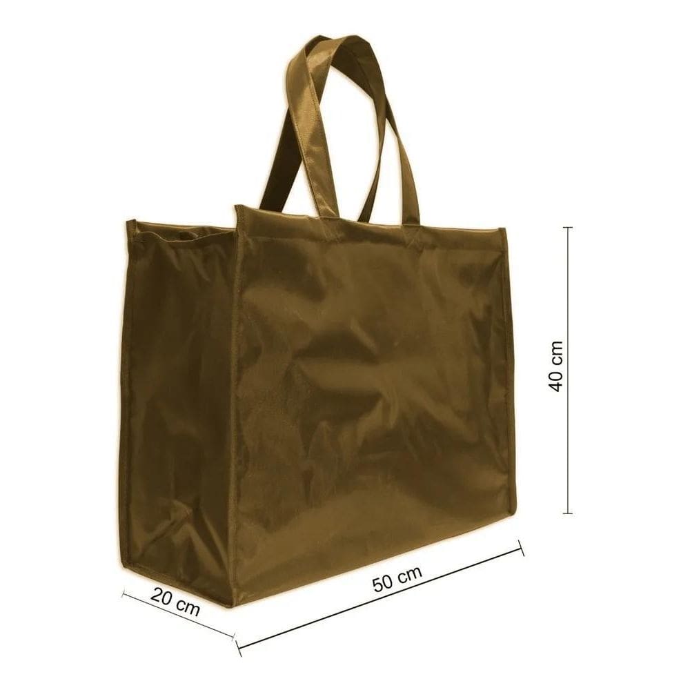 Bolsa Nylon Com Zíper - A=40 X L=50 X P=20Cm, Aguenta 20Kg