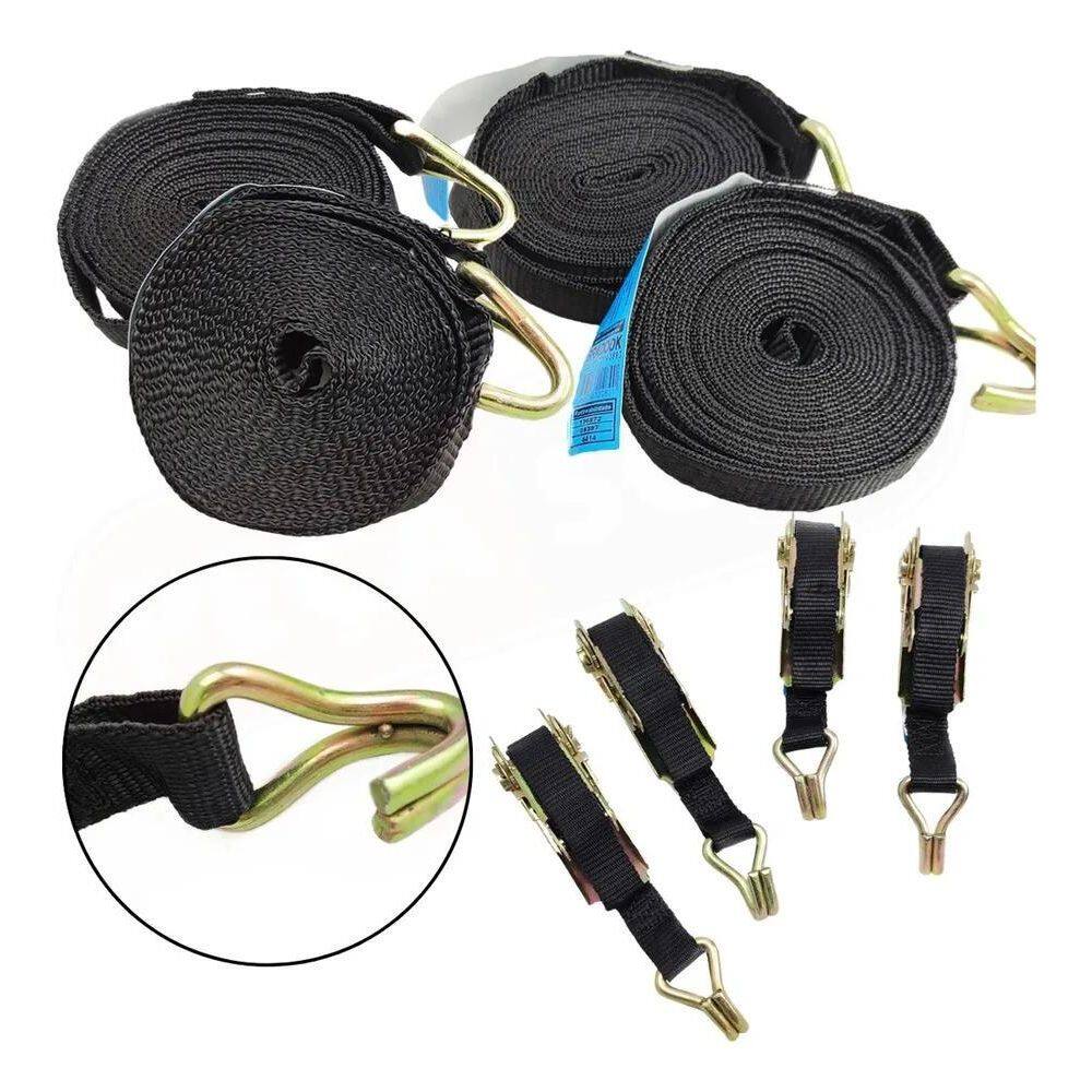 2X Kit 4 Jogos Cinta Catraca De Amarração Carga 800Kg Bradoo