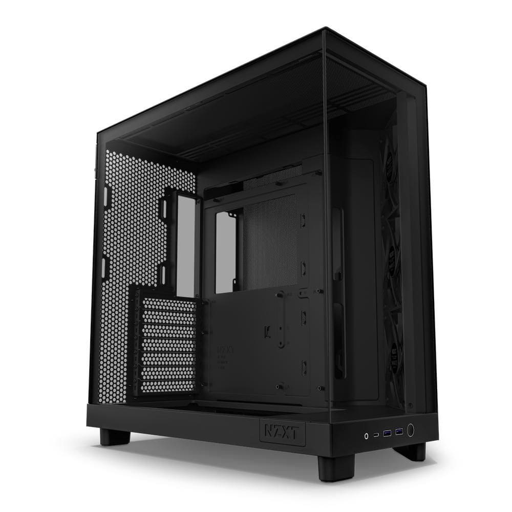 Gabinete Gamer Nzxt H6 Flow Mid Tower Com 3 Fans - Preto