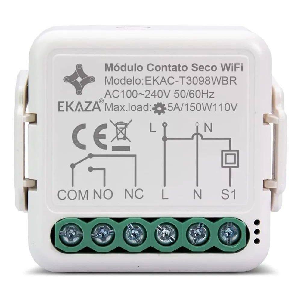 2X Interruptor Mini Contato Seco Wifi Alexa E Google Home