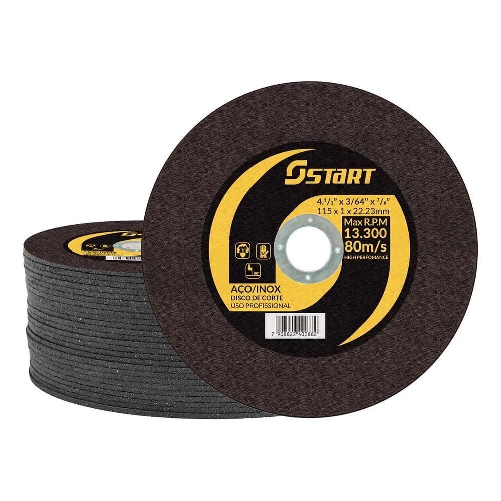 2X Disco De Corte Fino Inox 4.1/2 X 1,0 Esmerilhadeira 50 Pç