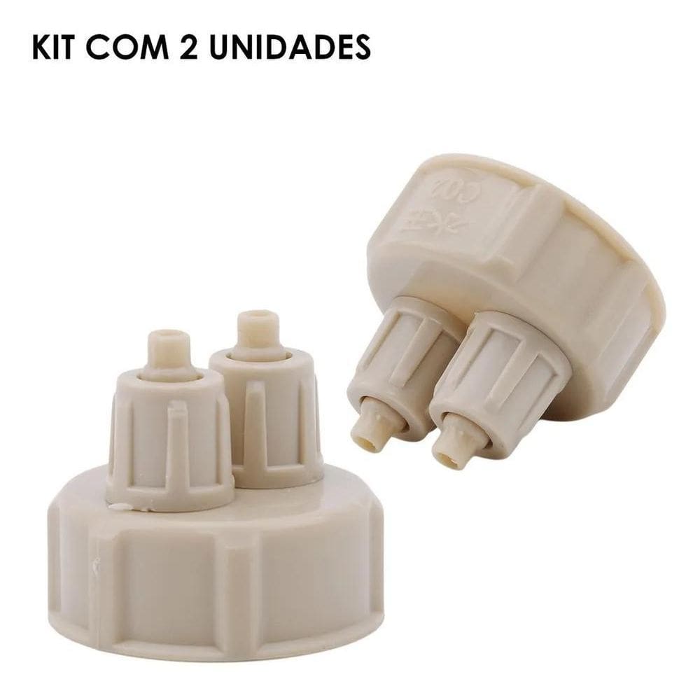 Kit 2 Tampas Co2 Caseiro Garrafa Padrão Pet Aquarista Pro