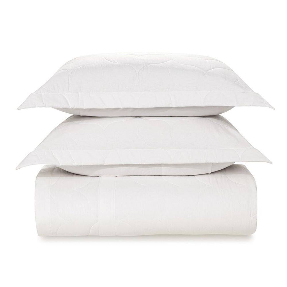 Kit Colcha Casal 200 Fios Karsten 3 Peças Tom Branca