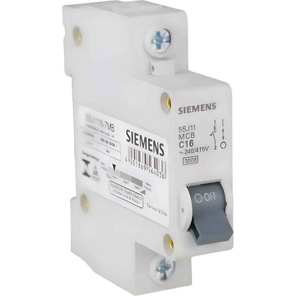 Disjuntor Monopolar Siemens Curva C 10/16/20/25/32A