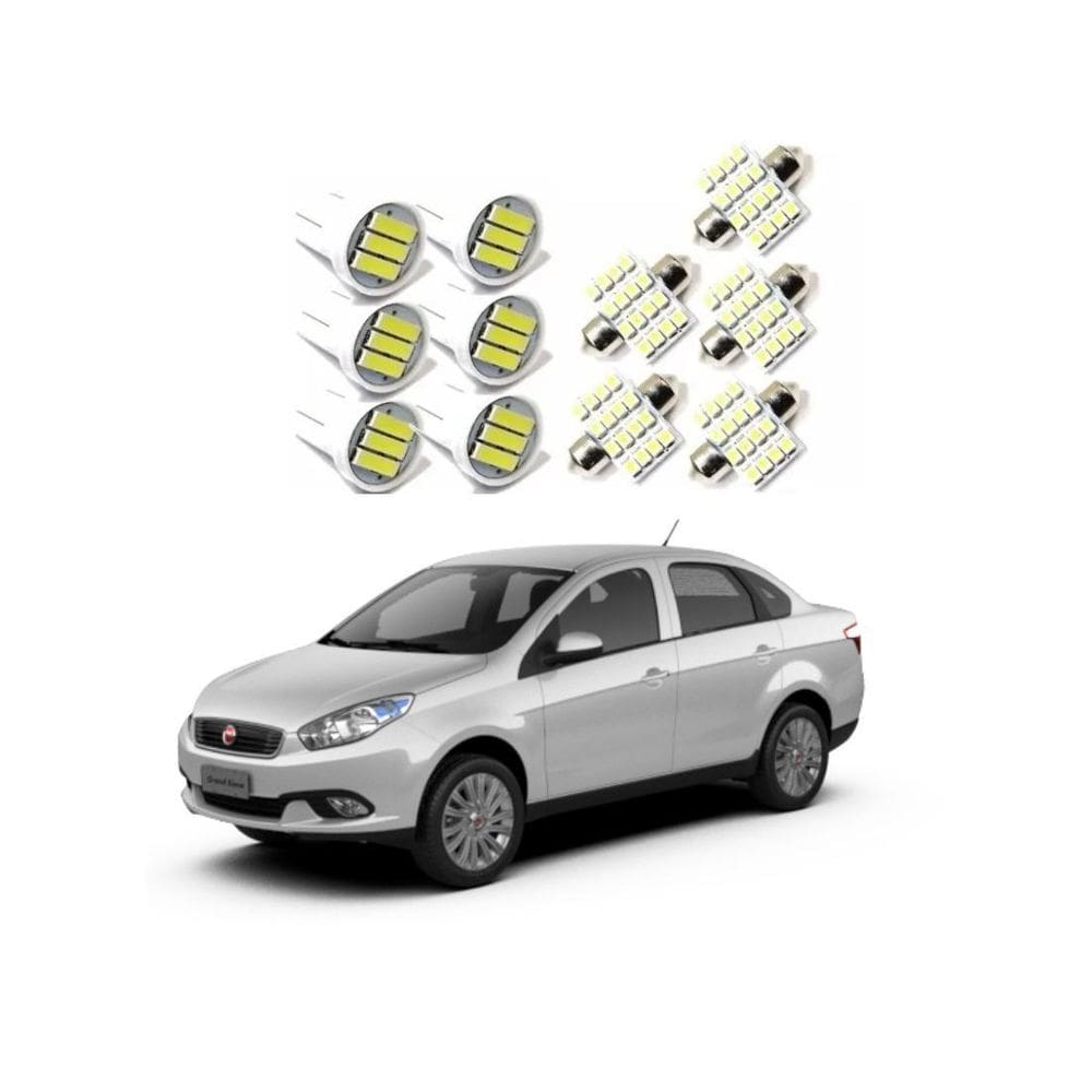 Kit Lâmpada Led Fiat Grand Siena 2012 Até 2017