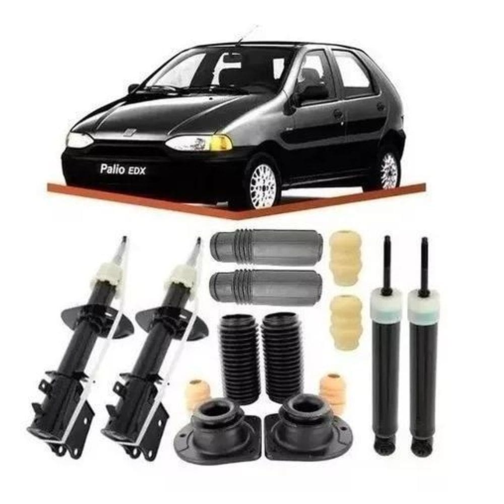 4 Amortecedor+ 4 Kit Suspensão Palio 99...