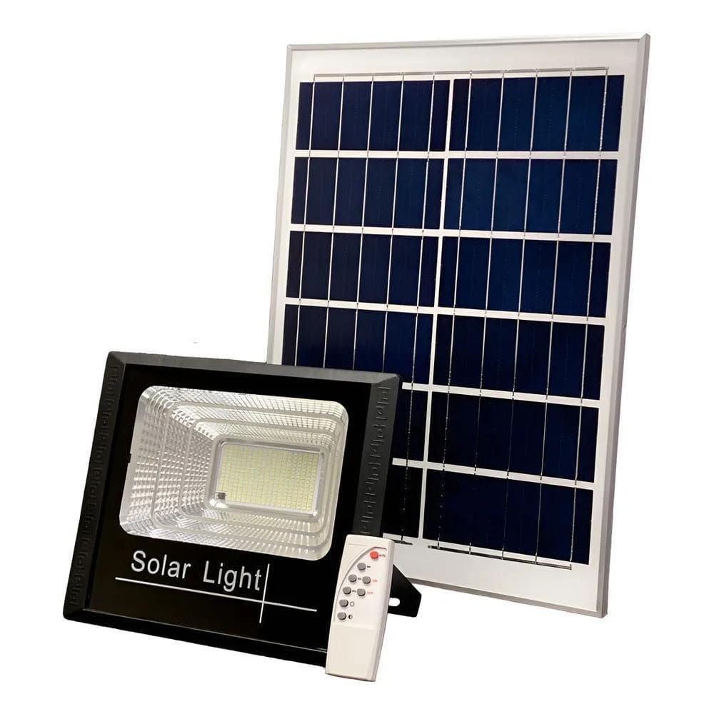 2X Refletor Holofote Solar 200W 6000K+Placa Solar Prova Dá