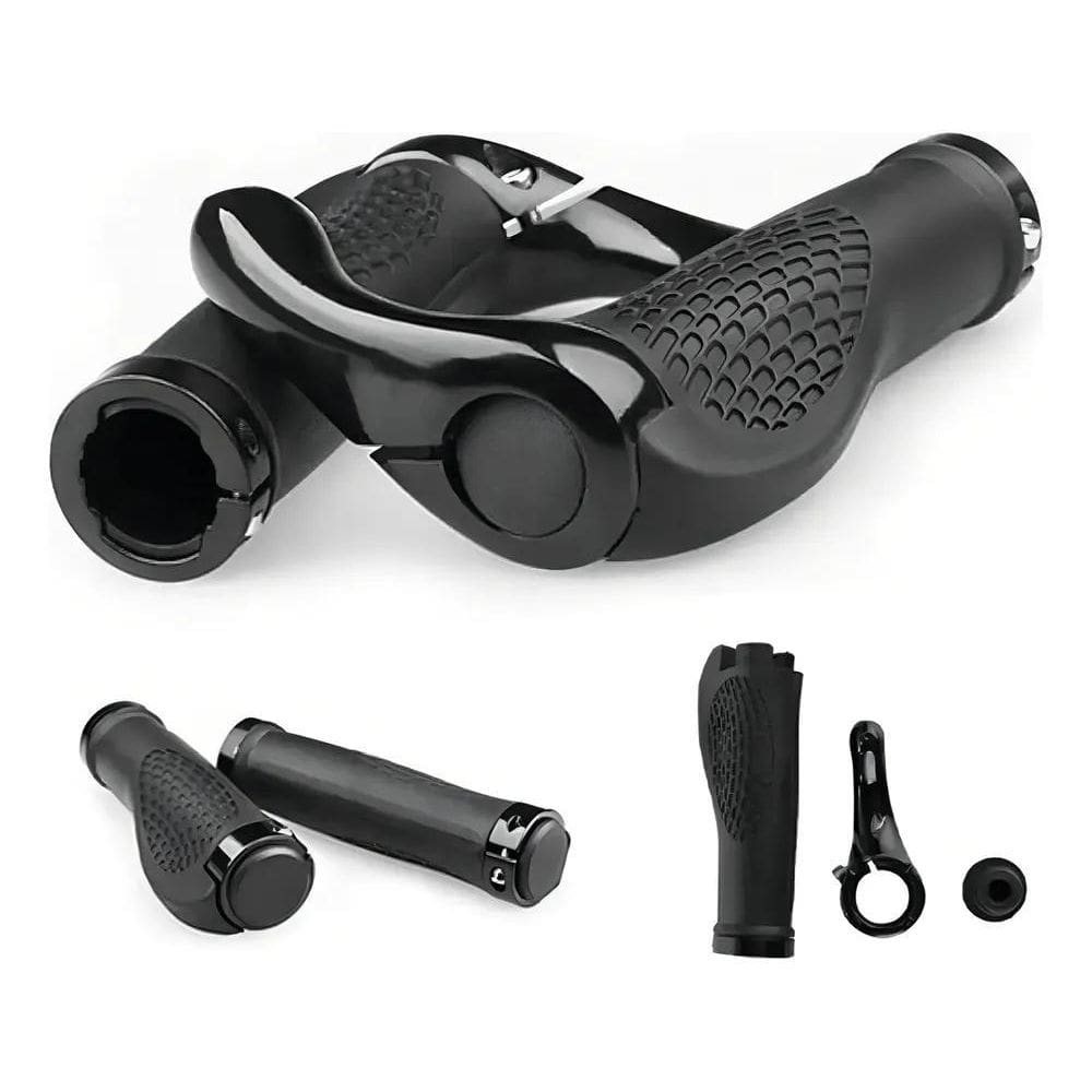 2X Manopla Anatômica Jws Com Bar Ends Confort De Guidão Bici