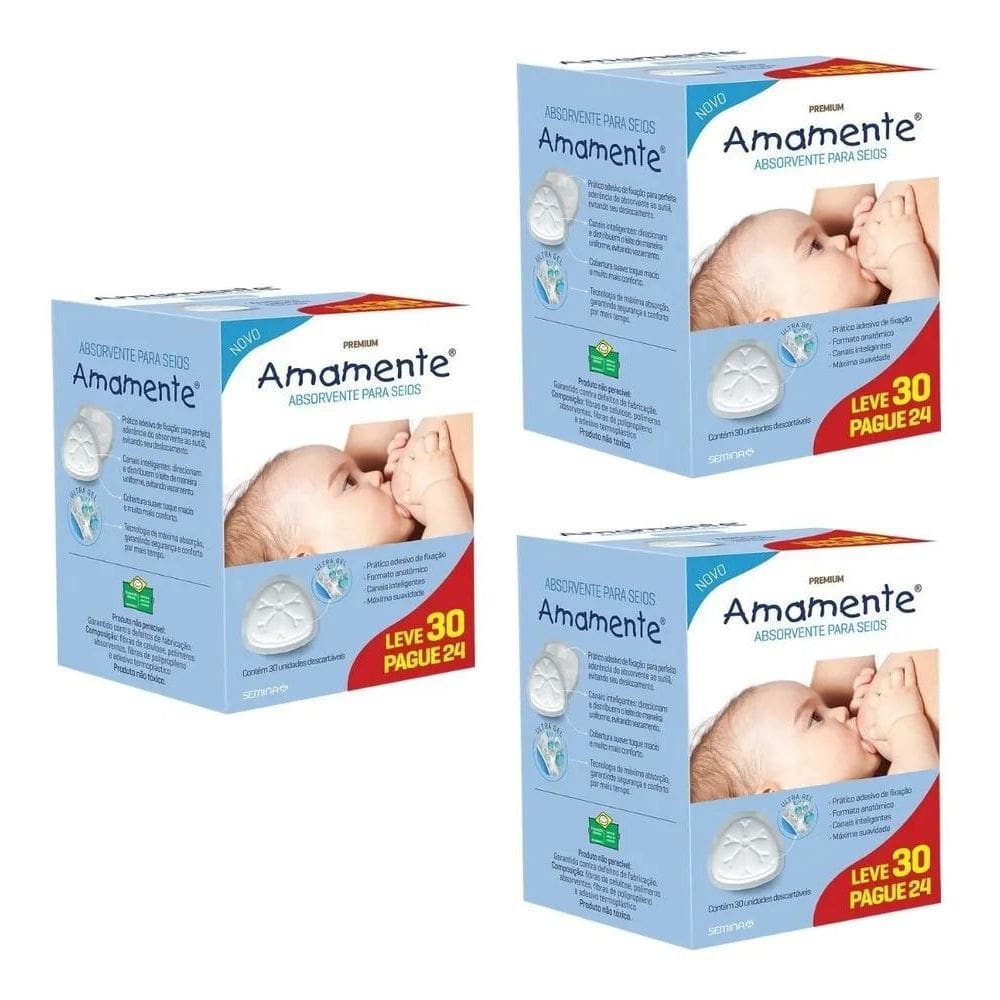 Kit Absorvente Para Seios Amamente Premium