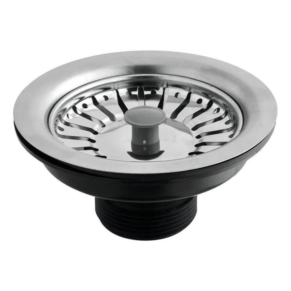 2X Valvula Pia Americana Aço Inox 4` 1/2 Higiban Prateado