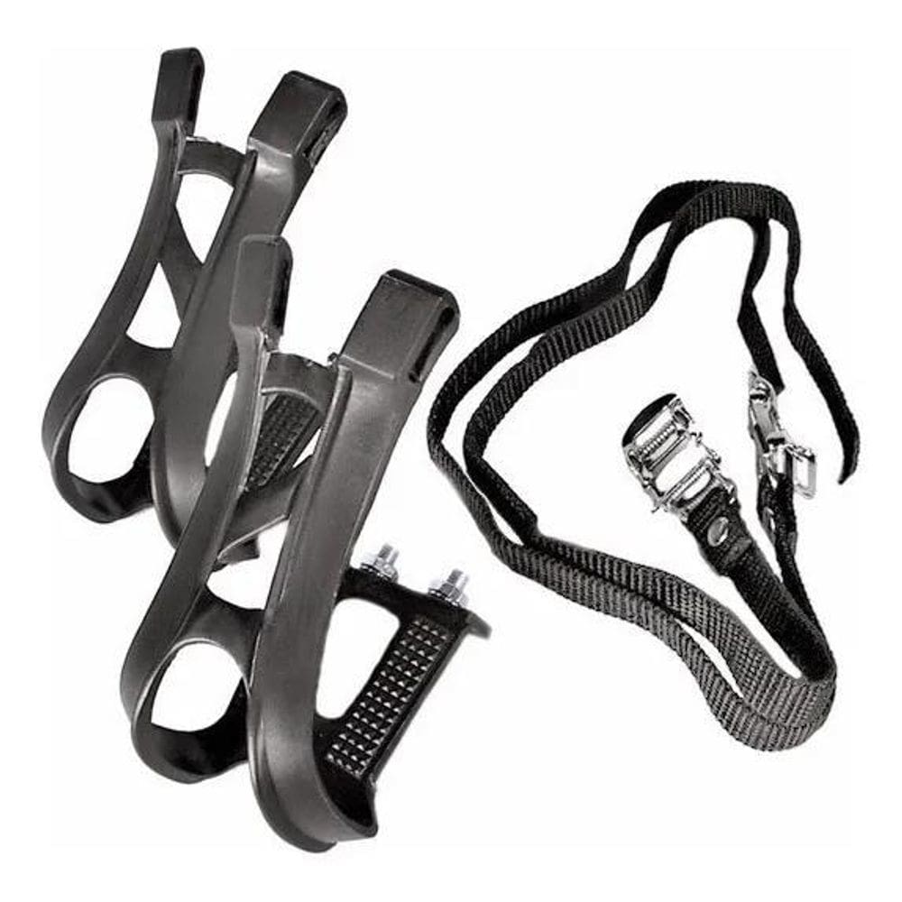 2X Firma Pé De Nylon Com Correia Pedal De Bicicleta E Spinni
