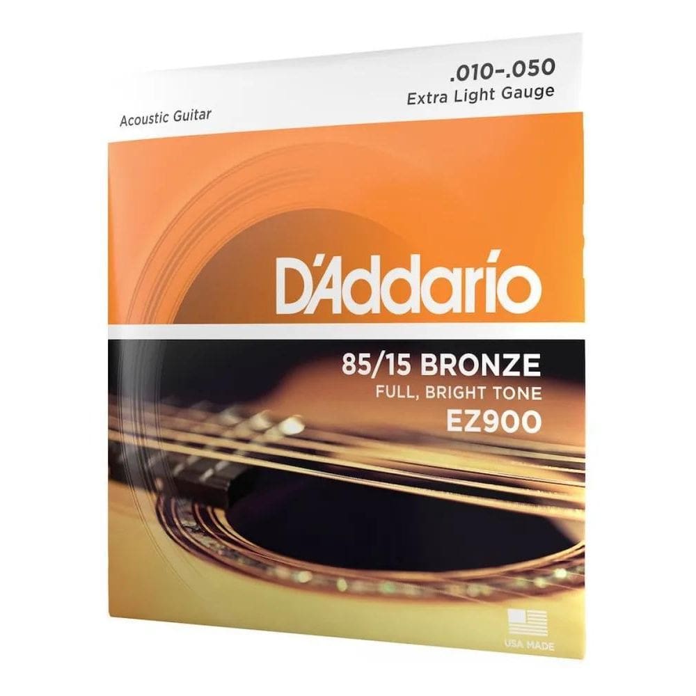 2X Cordas Encordoamento Violão Aço 010 Daddario C