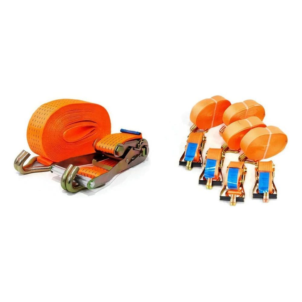 Kit 5 Cintas Com Catraca Carga 5 T 50Mm Caminhão Amarração C