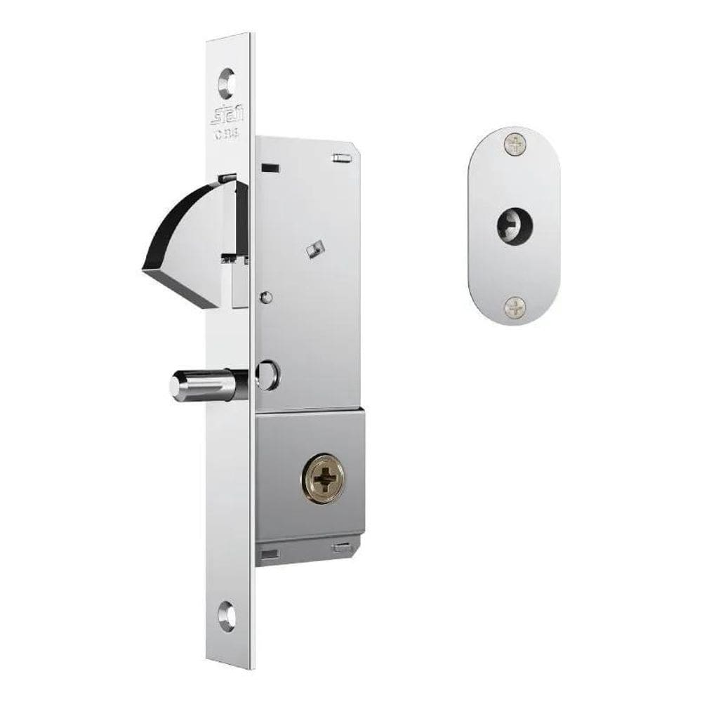 2X Fechadura 1940 Tetra Porta De Correr Bico Papagaio Inox S