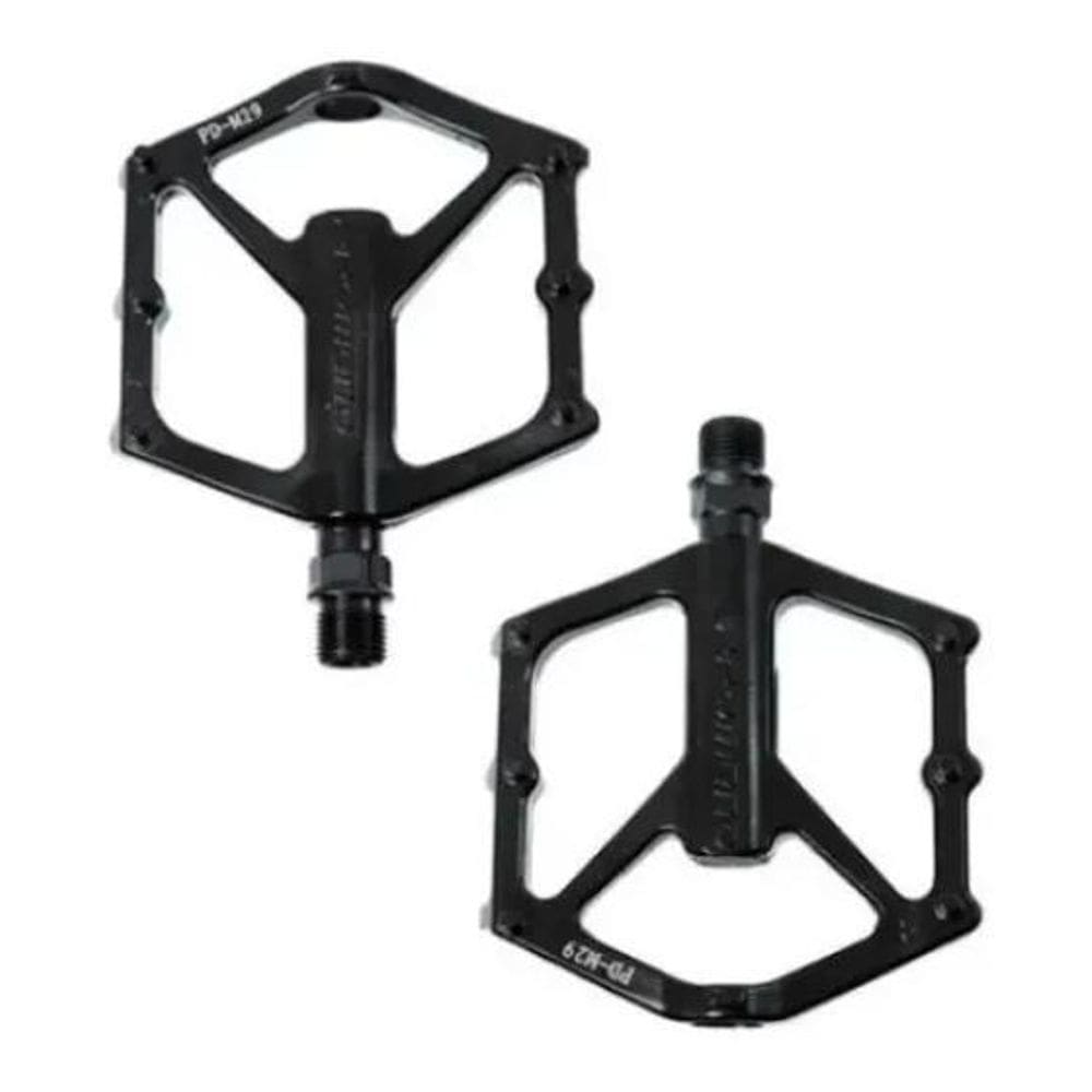 2X Pedal Promend Pd-M29 Plataforma Alumínio Preto Mtb Bike P