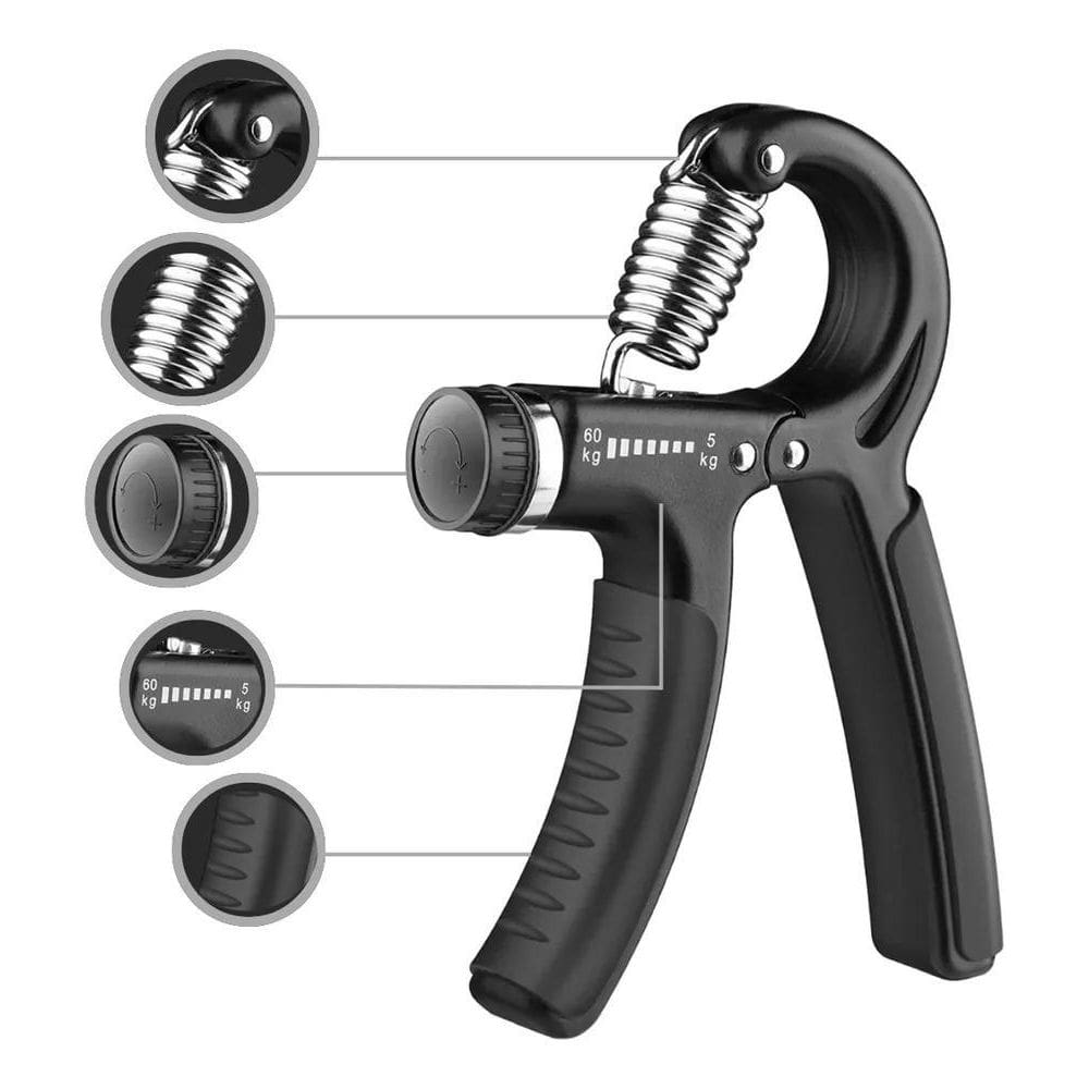 2X Hand Grip Ajustável Com Mola 60Kg Fitness Fisioterapia Pu