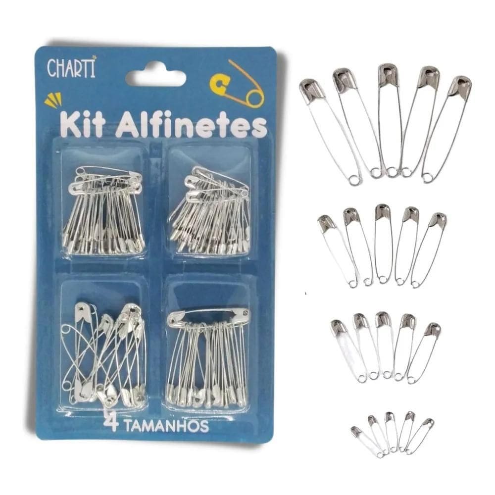 2X Alfinete De Segurança Costura 100 Peças Em 4 Tamanhos Fra