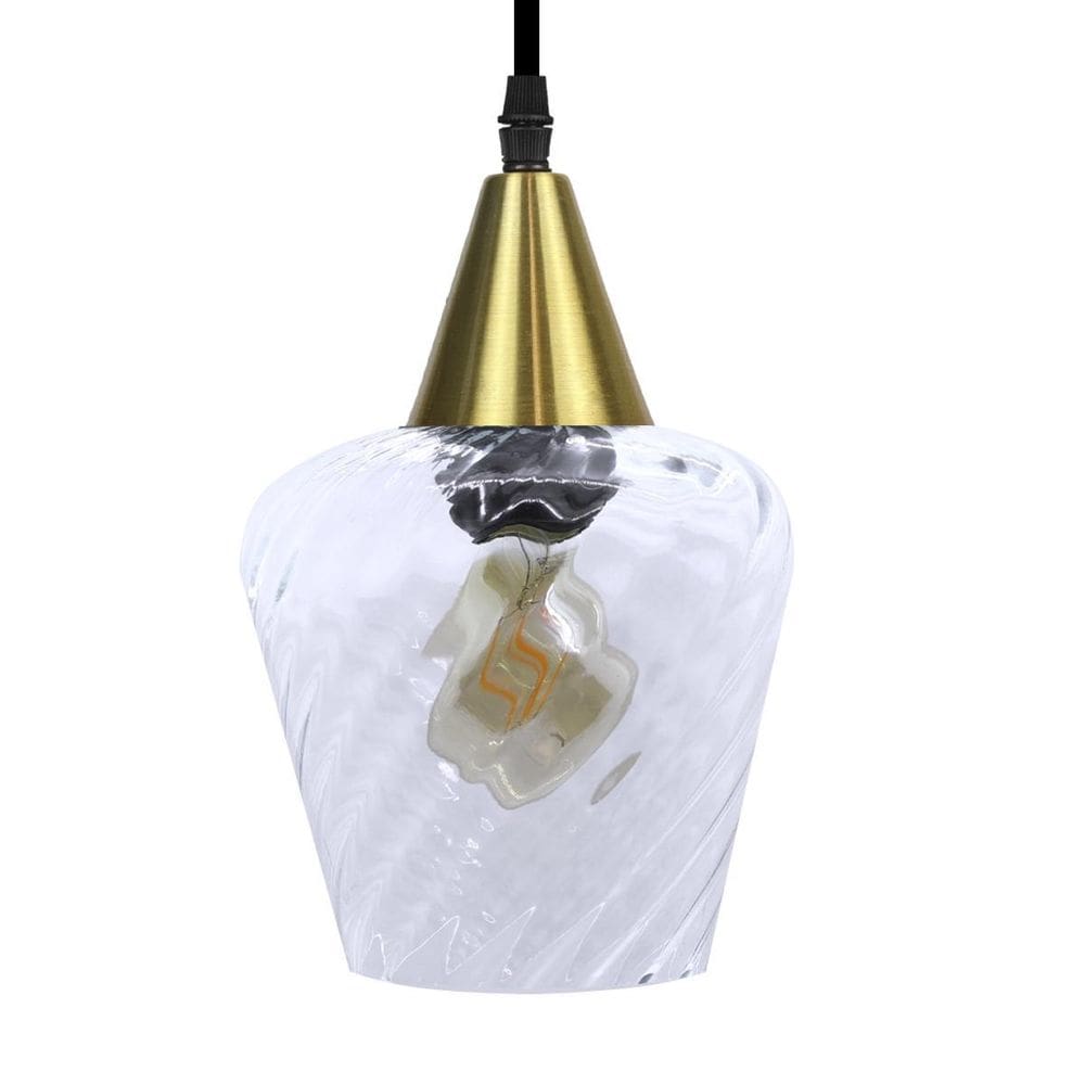Pendente Taschibra Monalisa Transparente E27 Bivolt Ouro