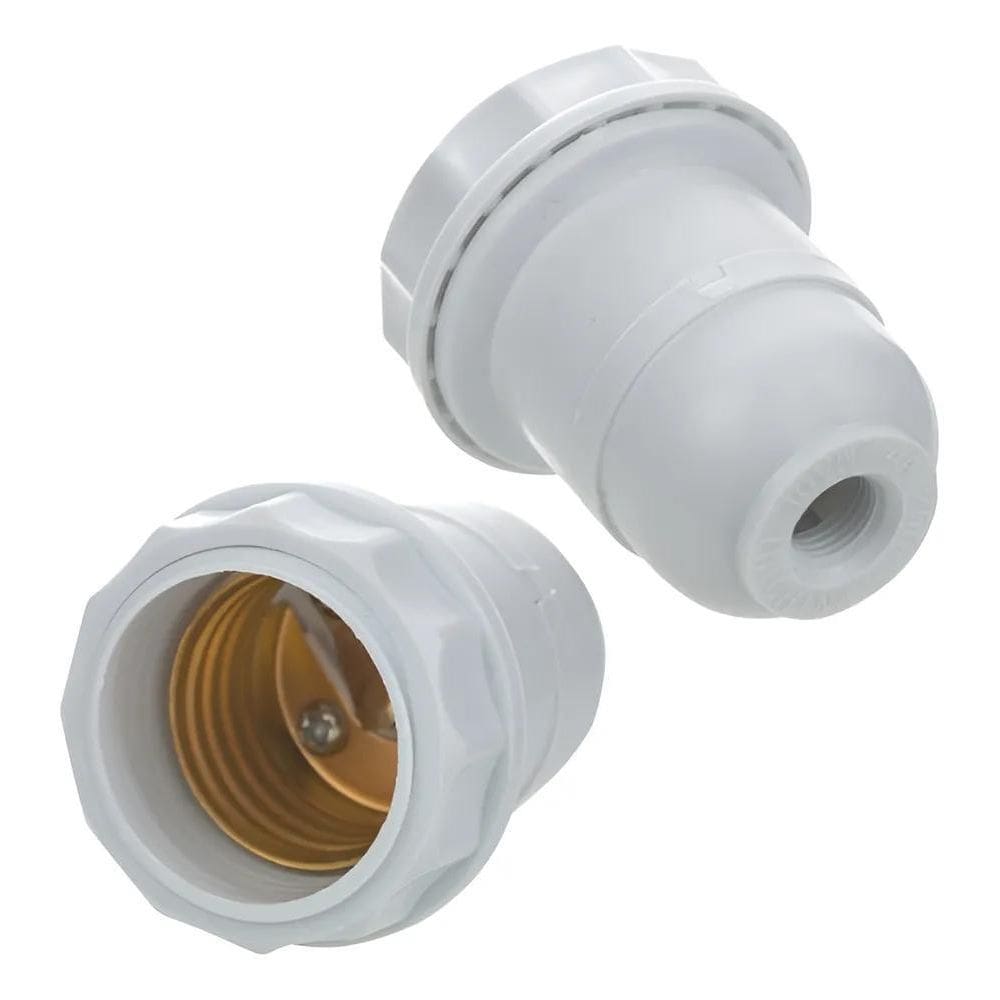 2X Kit 10 Bocal Soquete Para Abajur E27 2A 250V Branco
