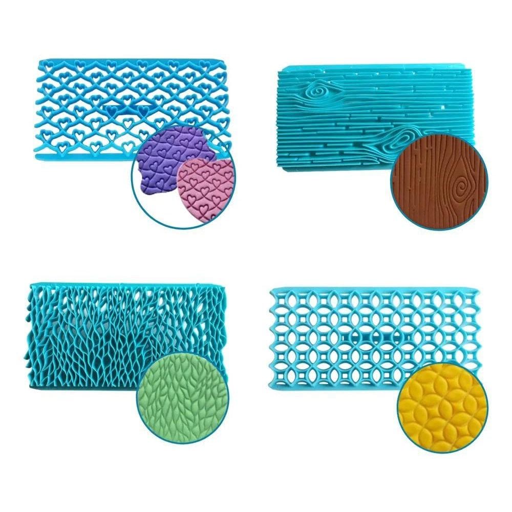 2X Kit Marcador Texturizador Biscuit Pasta Americana 4 Model