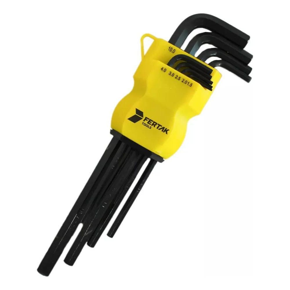 2X Jogo De Chave Allen Hexagonal Extra Longa 1,5 A 10 Mm 9 P