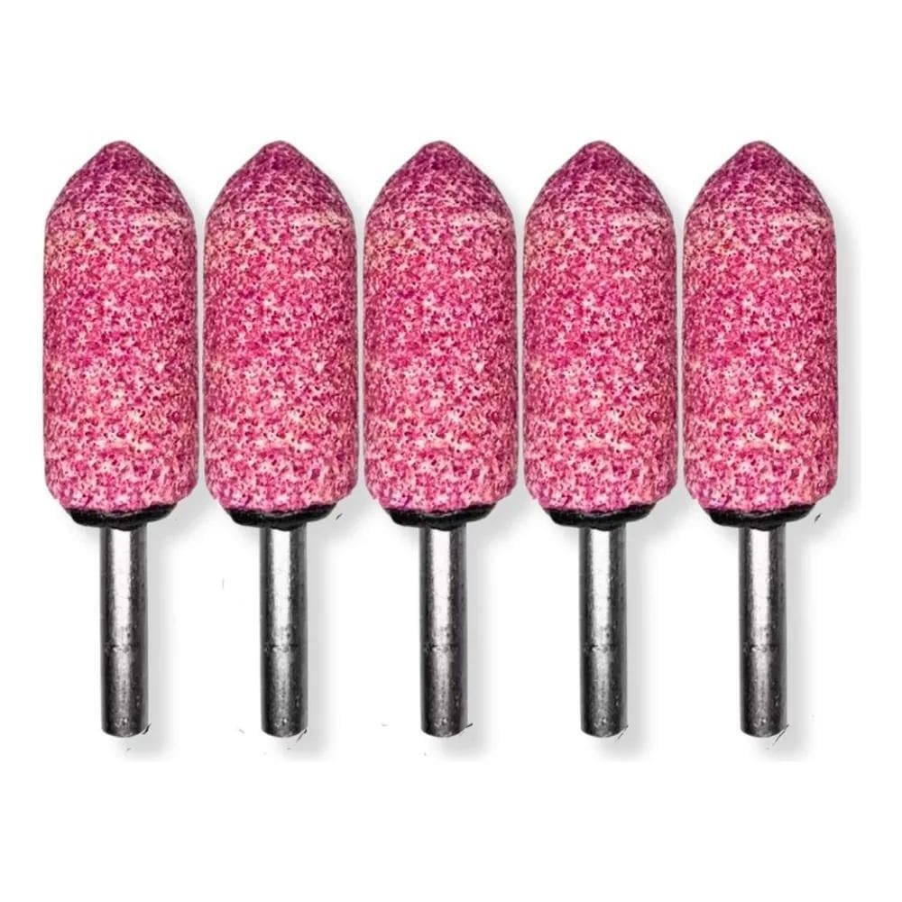 2X Kit 5 Ponta Montada Rosa Pedra Para Retifica A-11 Haste 1