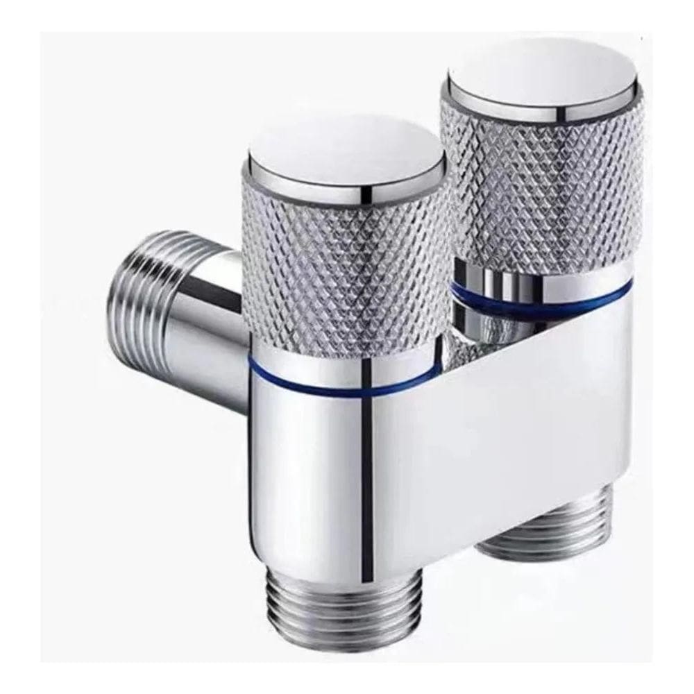 2X Torneira Registro Duplo Valvula Saida1/2 Inox Ducha Maqui