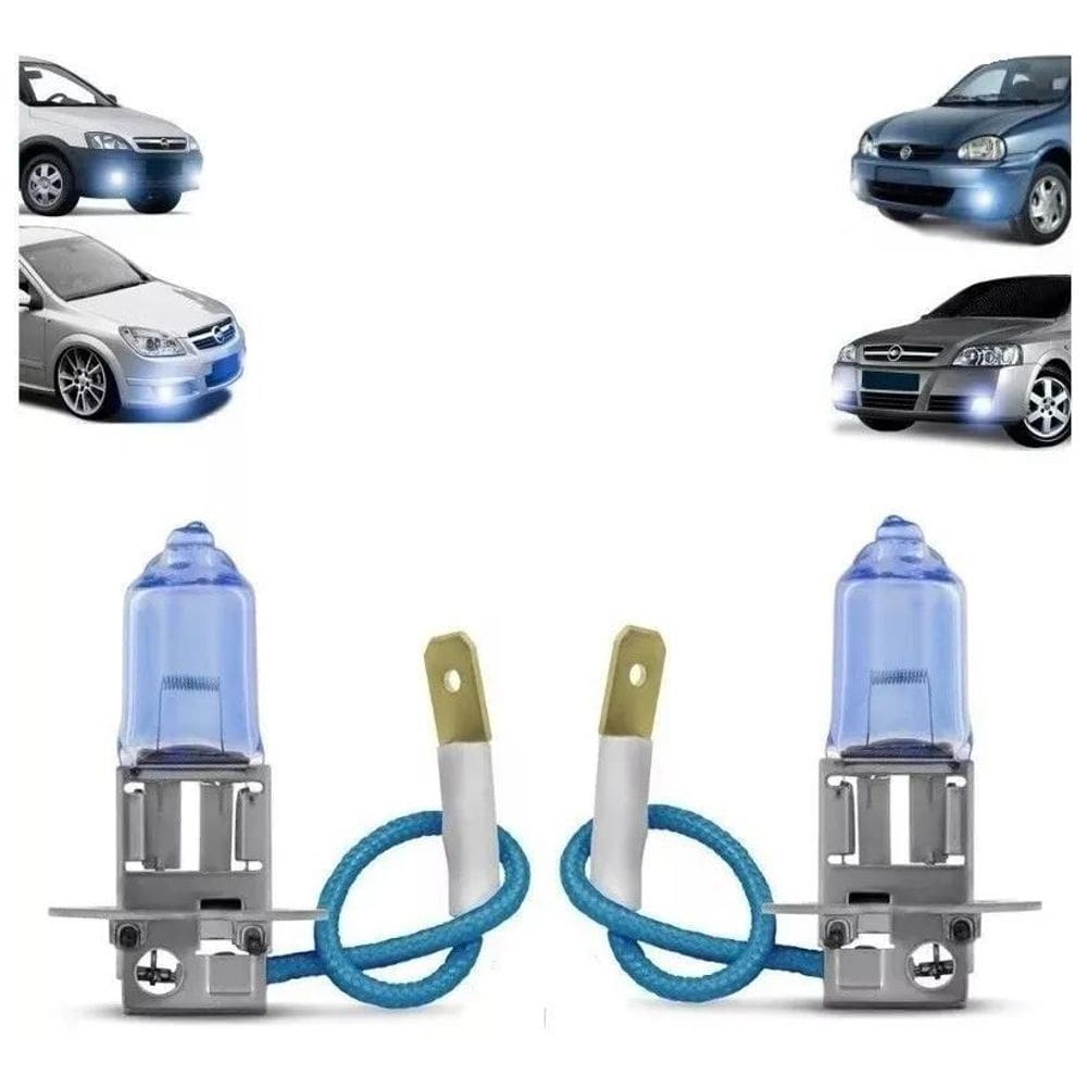2X Kit Lampadas Super Brancas H3 8500K Farol Milha Neblina C