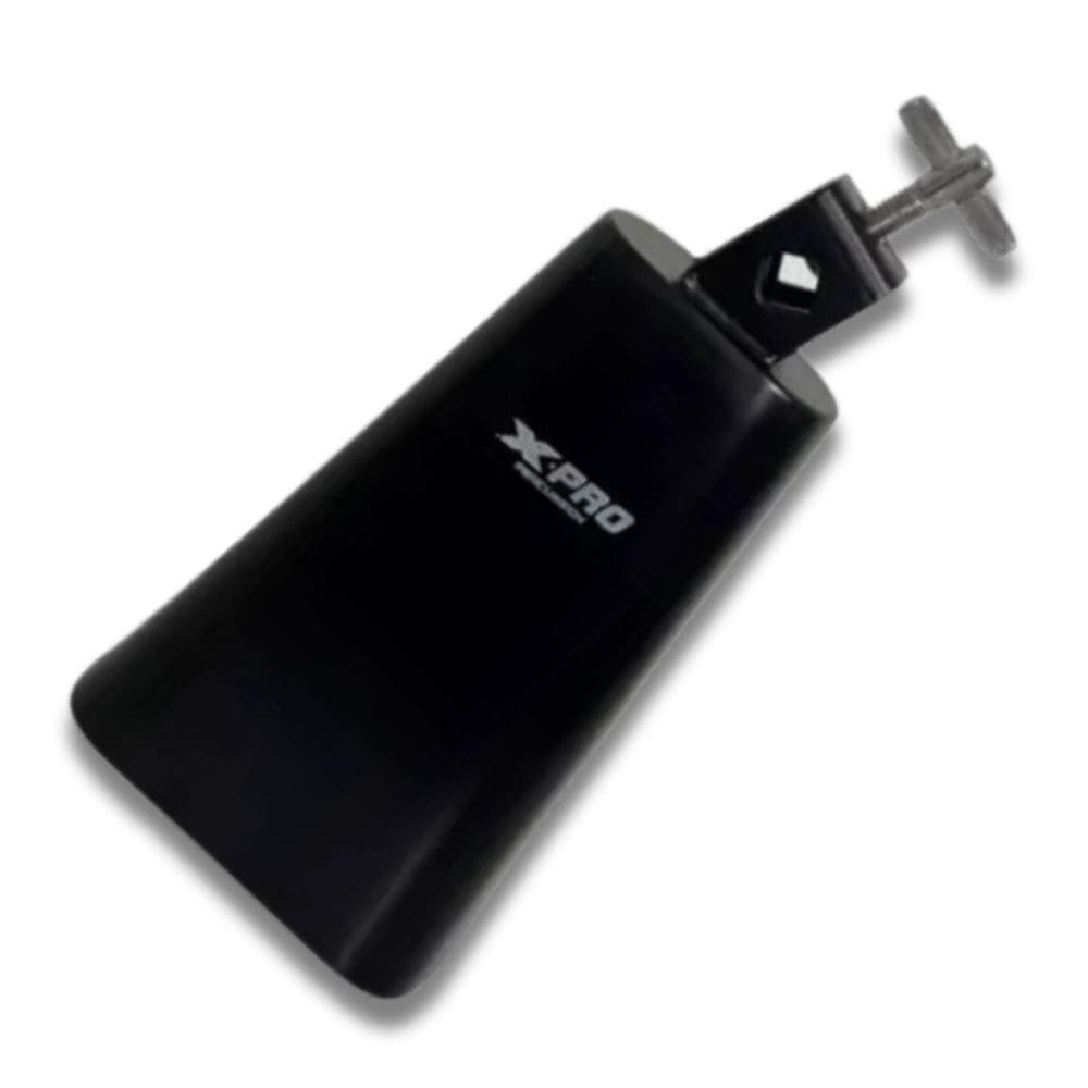 Cowbell 7 Metal Preto Grande Grave Profissional X-Pro