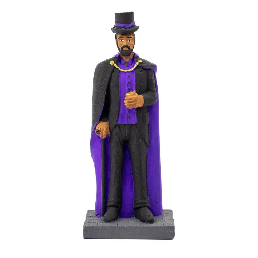 Escultura Exu Cartola Roxo 15 Cm Resina