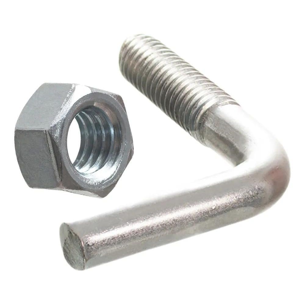 2X Parafuso L Andaime Acompanha Porca 3/8Mm Padrão Kit 100 U