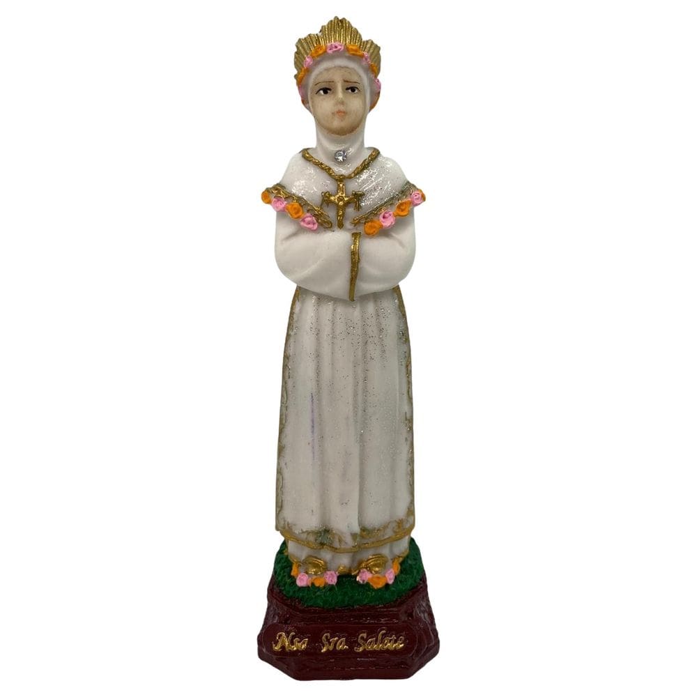 Escultura Nossa Senhora Da Salete 16 Cm Em Resina Traz Amor