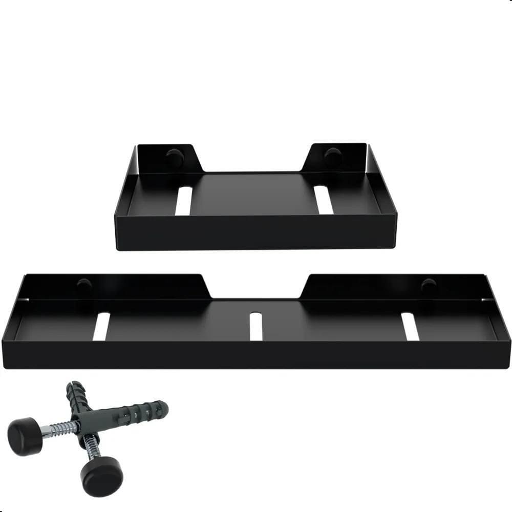 2X Kit Porta Sabonete E Shampoo Parede Para Banheiro Preto P