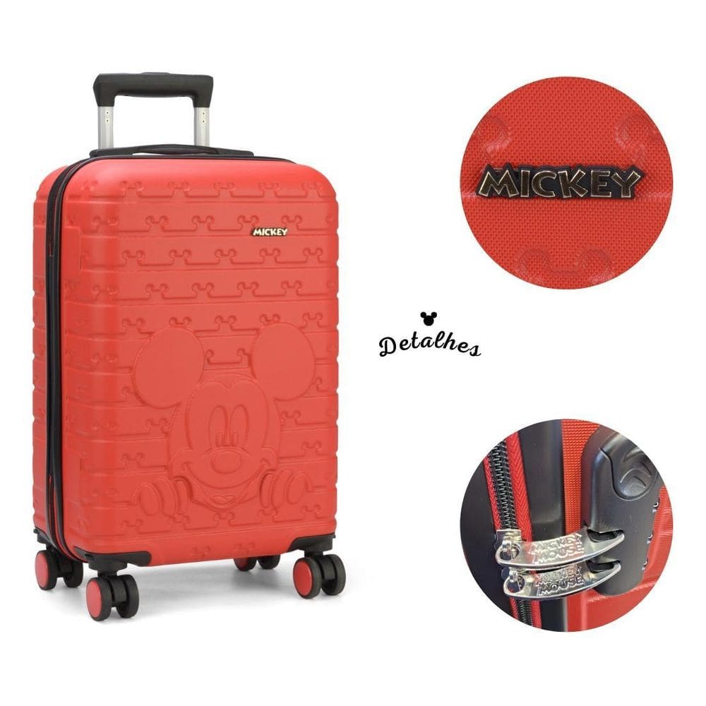 Mala Viagem De Bordo Pequena Rodinha 360 Mickey Mouse Disney