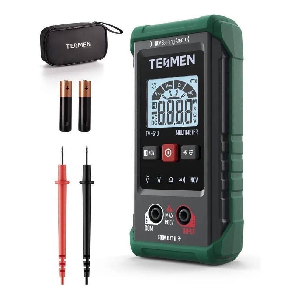 Multímetro Tesmen: Medição Inteligente, Auto-Faixa, Ncv