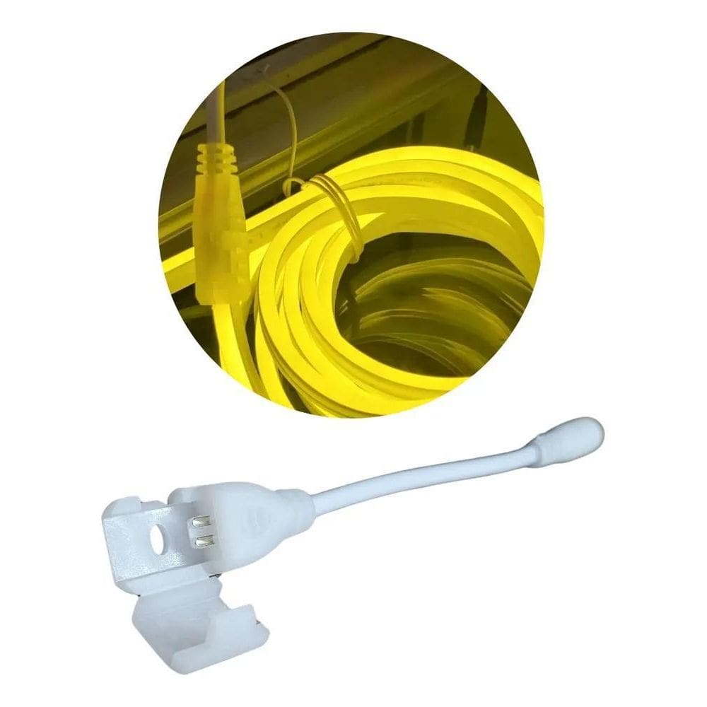 2X Conector De Fio P Fita Led Neon Flex 2 Vias 6Mm 3528 12V