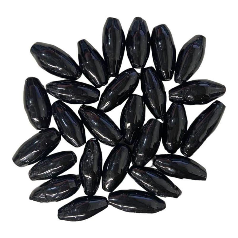 Kit 7 Firmas Azeitona 35X15Mm Preto Murano Guias