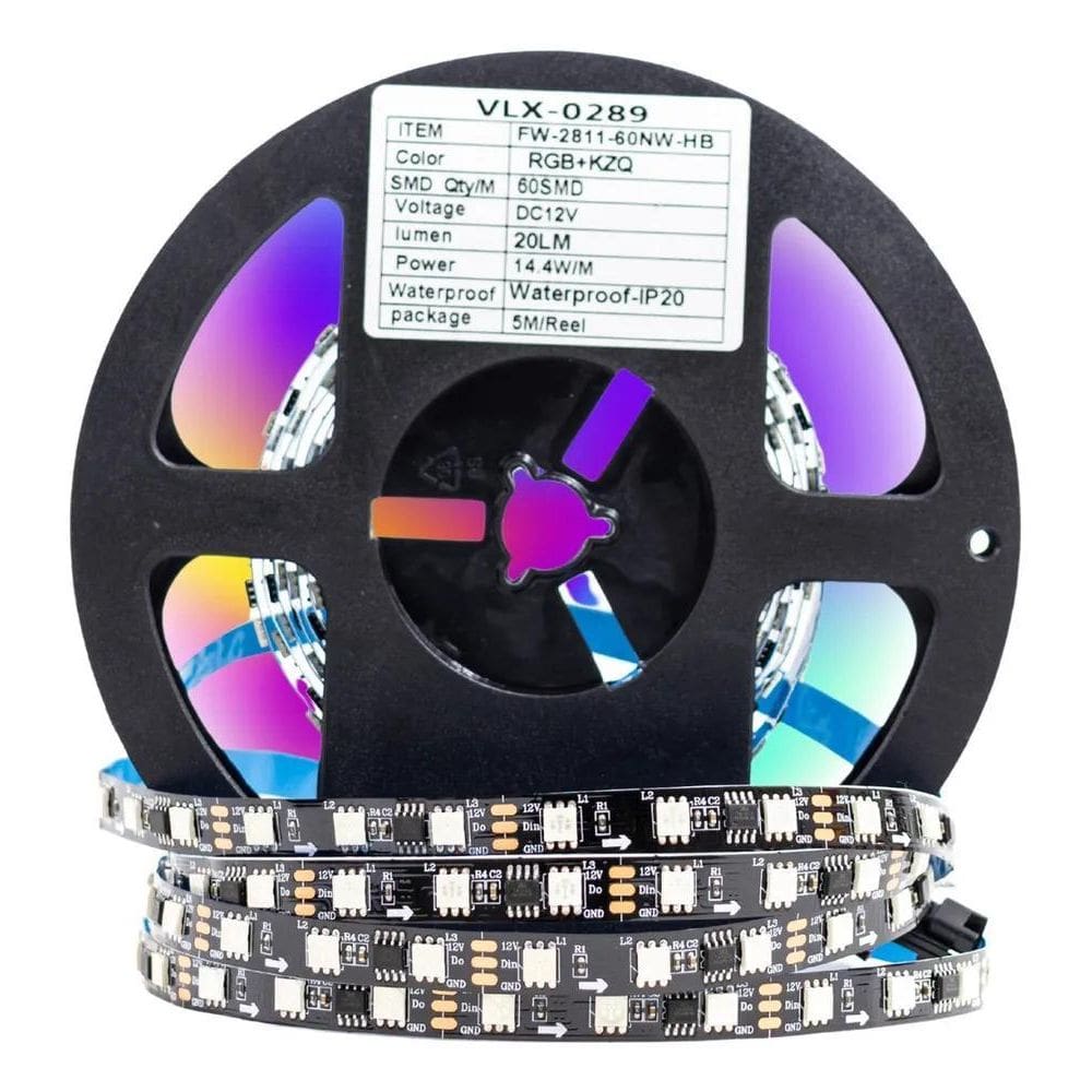 2X Fita Led Ws2811 Endereçável 5 Metros 300 Leds 12V Ip20 Vl