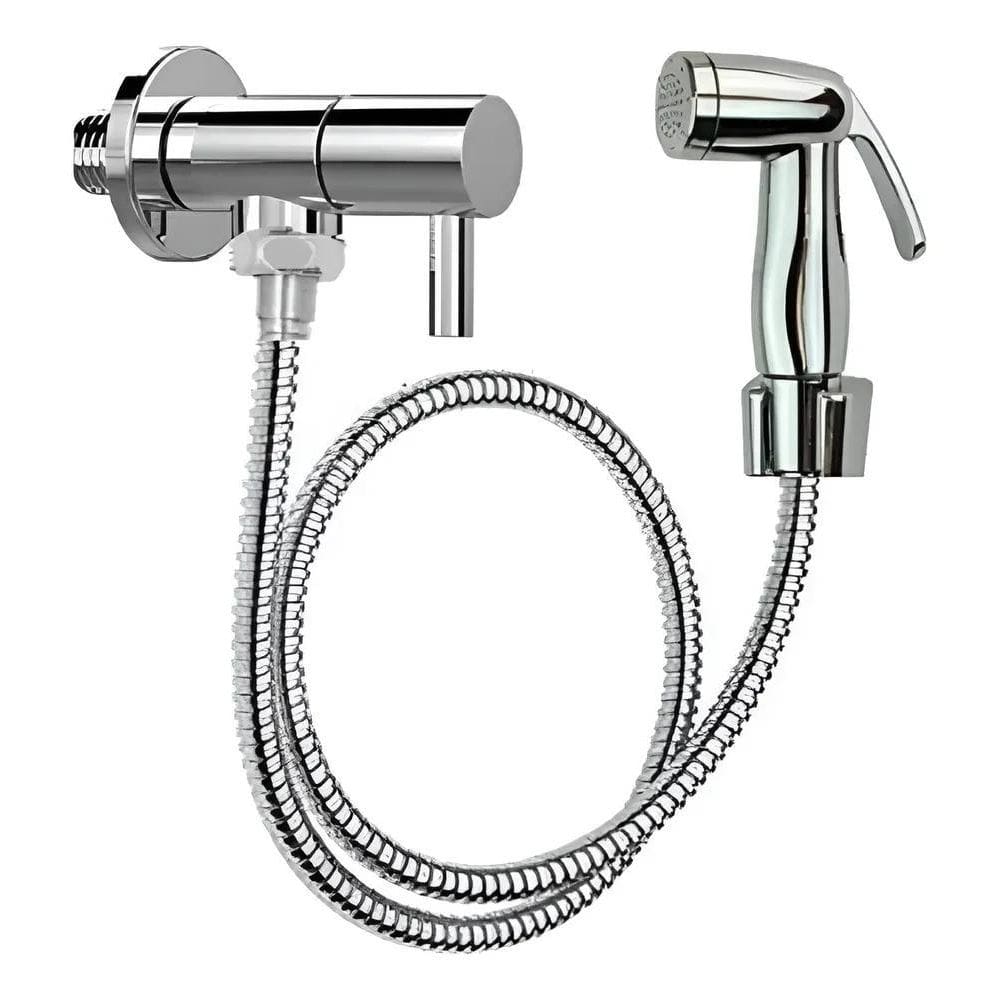 Ducha Higiênica Banheiro Em Abs Soft Cromada Mangueira 1,2M